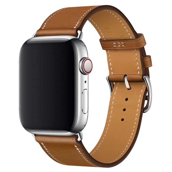 Leather Apple Watch Strap - Brown - Picture 1 of 3